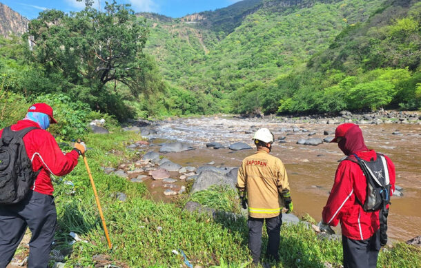 Continúa búsqueda de joven desaparecido en río de Zapopan