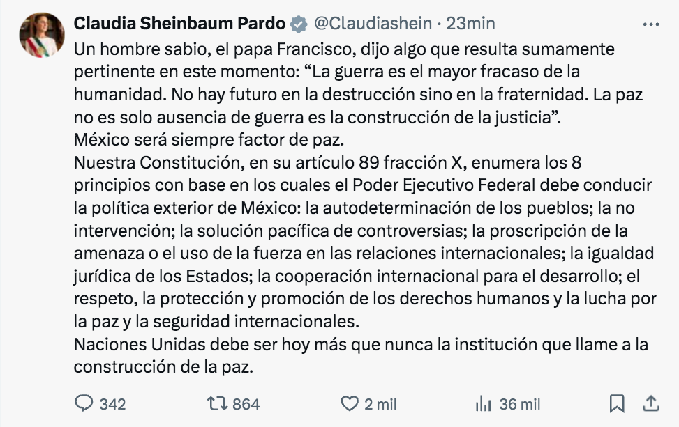 Foto. Captura de pantalla / X / @Claudiashein