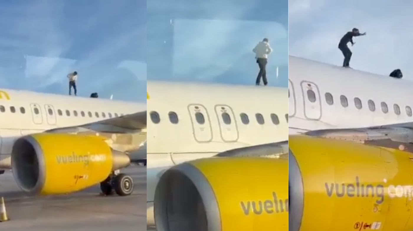 Hombre se sube al techo de un avión en Valencia y retrasa vuelo a Ámsterdam por más de dos horas